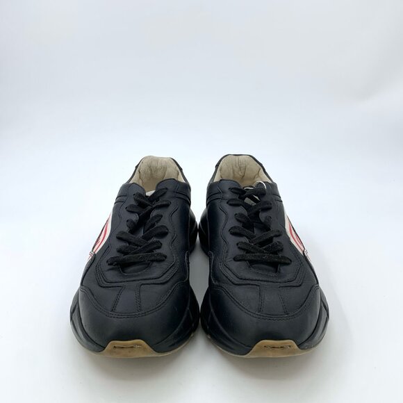 H9372 Gucci size 40 black logo lace-up shoes slightly worn main image 8